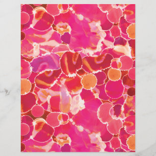 Abstraktes Aquarell Rosa Rot Korallen Papierblatt