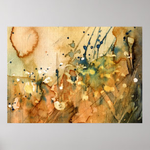 Abstraktes Aquarell und alter Hintergrund Poster