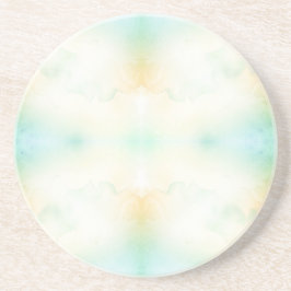 Abstraktes Aquarelldesign auf einer runden Keramik Getränkeuntersetzer