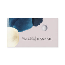 Abstraktes Aquarellgoldblauer Brush