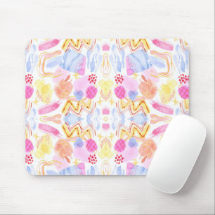 Abstraktes Aquarellmuster mit lebendigen Farben Mousepad
