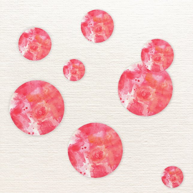 Abstraktes Aquarellrosa Konfetti (Pink watercolor abstract art modern table confetti)