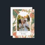 Abstraktes Arch-Foto Feiertagspostkarte<br><div class="desc">Diese stilvolle und moderne Urlaubskarte besticht durch ein modernes Foto mit malerischem abstraktem Hintergrund in Klangfarben. Die Rückseite enthält einen Spot für ein zweites Foto,  eine benutzerdefinierte Nachricht,  Rücksendeadresse und Empfängeradresse. Visitenkarten kaufen und vieles mehr unter www.zazzle.com/store/nbpaperco</div>