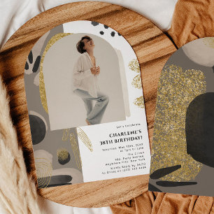 Abstraktes Arch Foto Geburtstag Einladung