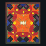 Abstraktes Art Deco Design von Schweizer Künstlern Poster<br><div class="desc">Dieses Poster ist nach einem originellen gouache Teppich-Design. Die farbenfrohe Arbeit geht auf das Jahr 1920 zurück.</div>