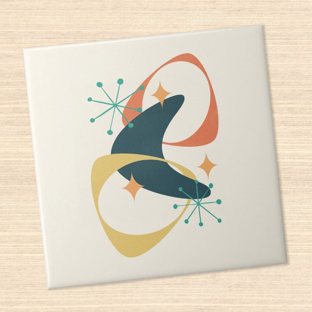 Abstraktes Atomzeitalter im Retro-Mittelalter Fliese (Von Creator hochgeladen)