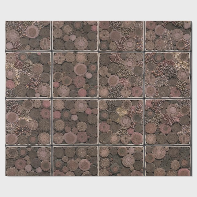 Abstraktes aufgerolltes Seil-Verpackungs-Papier Geschenkpapier (Saum)