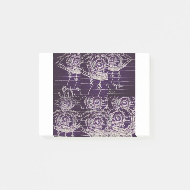 Abstraktes Auge Post-it Klebezettel (Vorderseite)