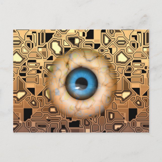 Abstraktes Auge Postkarte (Vorderseite)