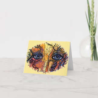 Abstraktes Augen notecard Karte