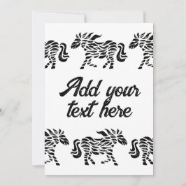 Abstraktes Ausführen von Hornblockdrucken mit Text Einladung