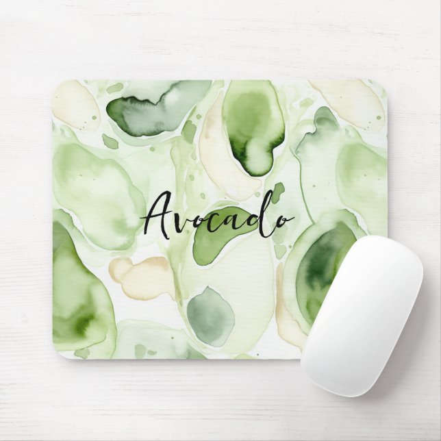 Abstraktes Avocado-Grün Mousepad (Mit Mouse)