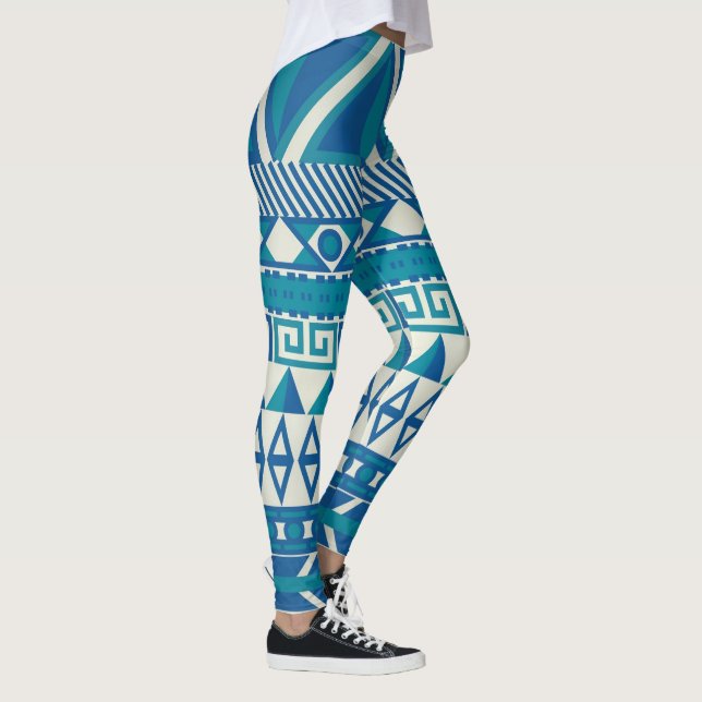 Abstraktes Aztec-Muster Leggings (Rechts)