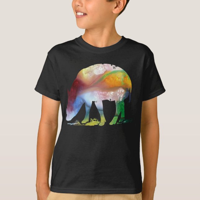 Abstraktes Babirusa-Schattenbild T-Shirt (Vorderseite)