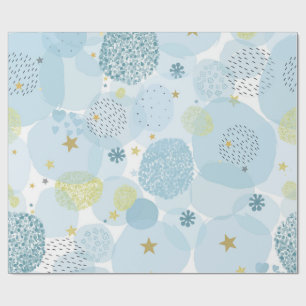 Abstraktes Babyblau Geschenkpapier
