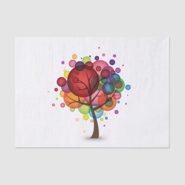 Abstraktes Ballon-Baum-Seidenpapier Seidenpapier (Vorderseite)