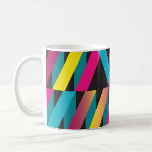 Abstraktes Band: Farbenfrohe geometrische Vintag. Kaffeetasse