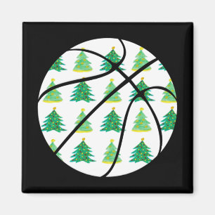Abstraktes Basketballdesign - Motivierend Sport - Magnet