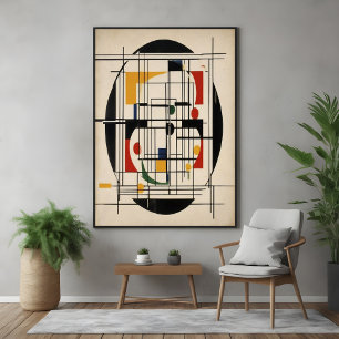 Abstraktes Bauhaus Geometrie Moderne Minimalistisc Poster