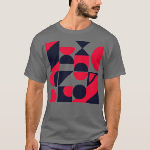 Abstraktes Bauhaus geometrisches Muster T-Shirt