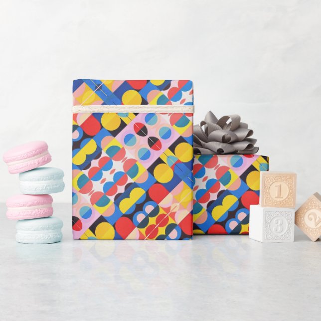 Abstraktes Bauhaus-Musterkunstpapier Geschenkpapier (Babyparty)