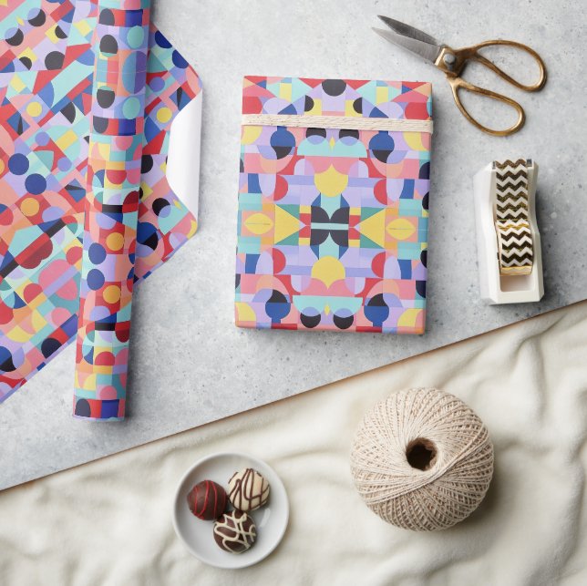 Abstraktes Bauhaus-Musterkunstpapier Geschenkpapier (Kunsthandwerk)