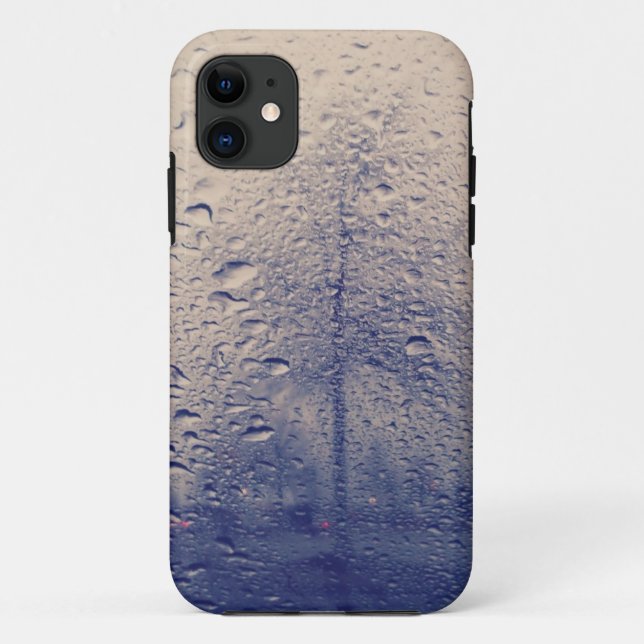 Abstraktes Baum-Foto vom regnerischen Fenster Case-Mate iPhone Hülle (Rückseite)