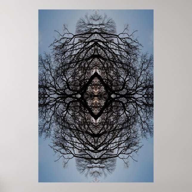 Abstraktes Baumverzweigungspult Poster (Vorne)