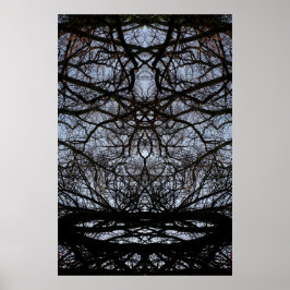 Abstraktes Baumverzweigungspult Poster