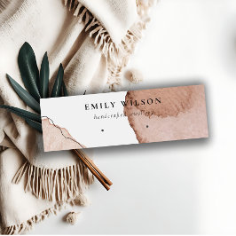 Abstraktes Beige-Braunfarben-Ohrenbildschirm Mini Visitenkarte