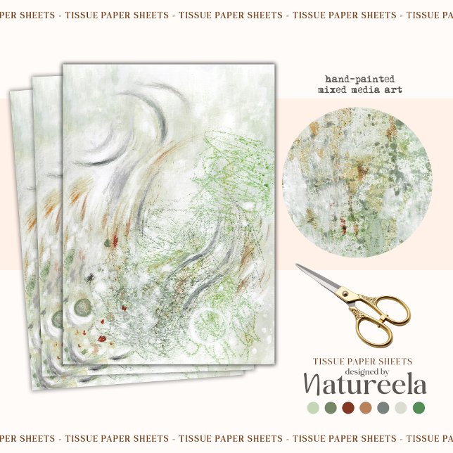 Abstraktes Beige Grau Weiß Decoupage Seidenpapier (Von Creator hochgeladen)