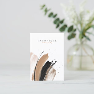 Abstraktes Beige- und Goldschmuck-Display B Visitenkarte