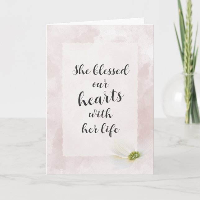 Abstraktes Beileid in Rosa Wasserfarbe Karte (Vorderseite)