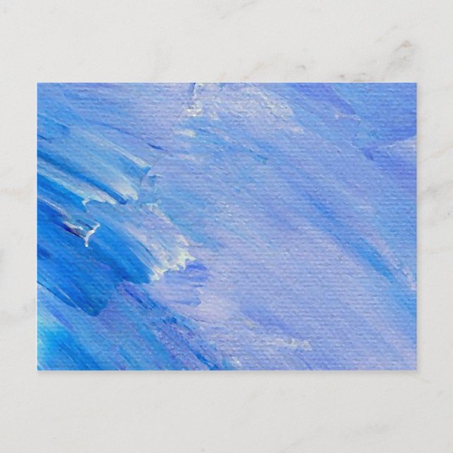 Abstraktes, benutzerdefinierbares Design mit blaue Postkarte (Vorderseite)