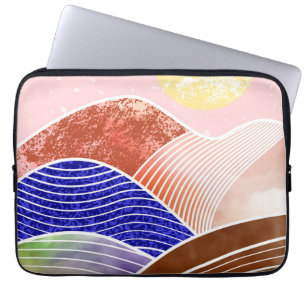Abstraktes Berggemälde Laptopschutzhülle