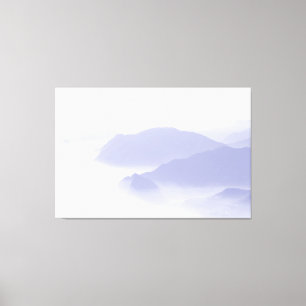 Abstraktes Berglandschaftsnatur Periwinkle Blau Leinwanddruck