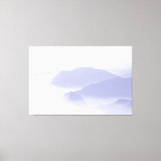 Abstraktes Berglandschaftsnatur Periwinkle Blau Leinwanddruck