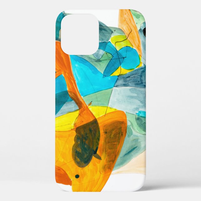  abstraktes Bild auf Papier mit lebhaften Farben,  Case-Mate iPhone Hülle (Rückseite)