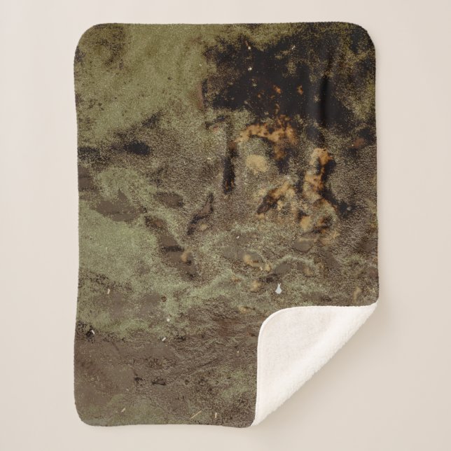 Abstraktes Bild braun und schwarz Sherpadecke (Vorderseite)