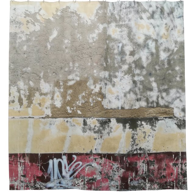 Abstraktes Bild braun-weiß Duschvorhang (Vorderseite)