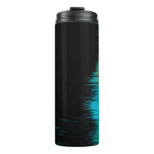 Abstraktes Bild eines fehlerhaften LED-Bildschirms Thermosbecher