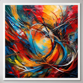 abstraktes Bild verloren in Wald aussehen Zuhause Poster