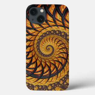 Abstraktes Black Gold Spiral Fraktal Case-Mate iPhone Hülle