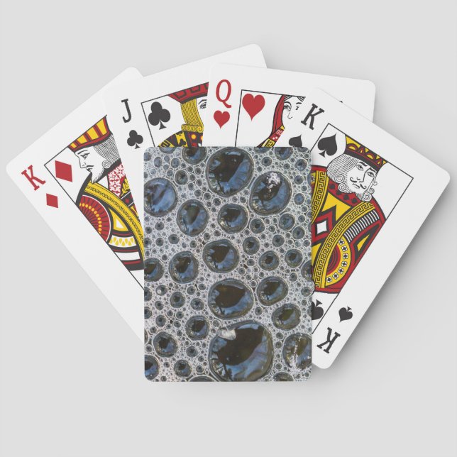 Abstraktes Blasenmuster Spielkarten (Rückseite)