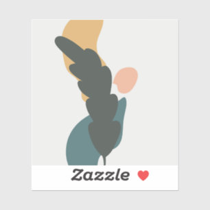 Abstraktes Blattdesign Aufkleber