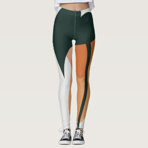 Abstraktes Blattdesign Leggings