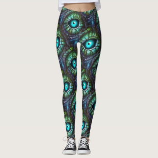 Abstraktes blau-grünes Auge Leggings