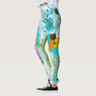 Abstraktes Blau Leggings