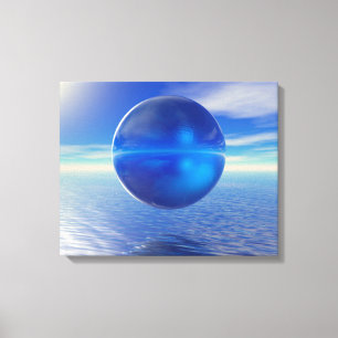 Abstraktes Blau Leinwanddruck