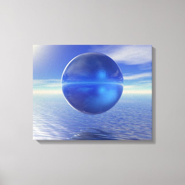 Abstraktes Blau Leinwanddruck (Vorderseite)